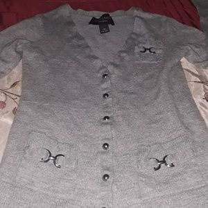 100%Wool White HouseBlack Market cardigan/sweater